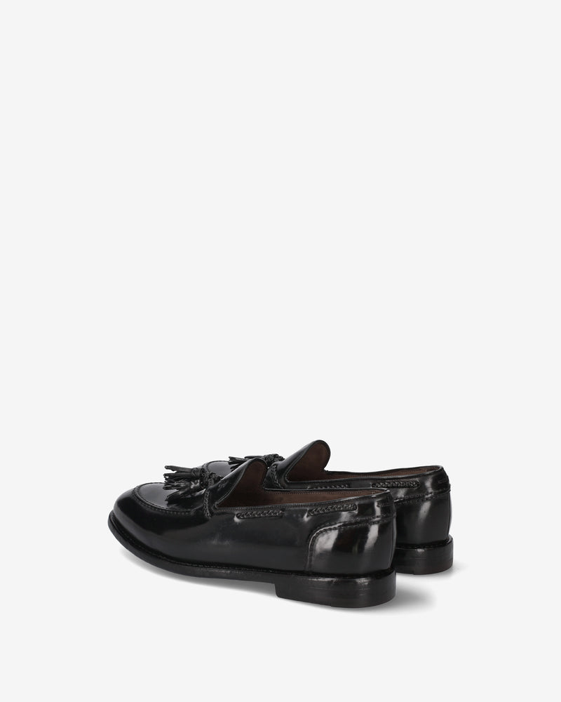 Mocassini con nappine in cordovan nero