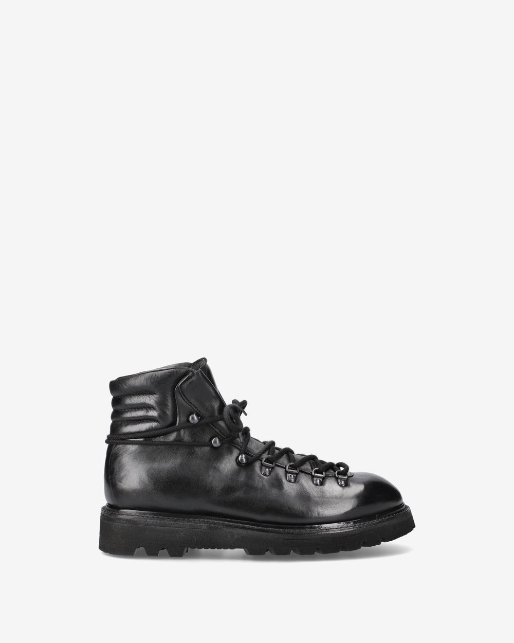 Leather lace-up ankle boots