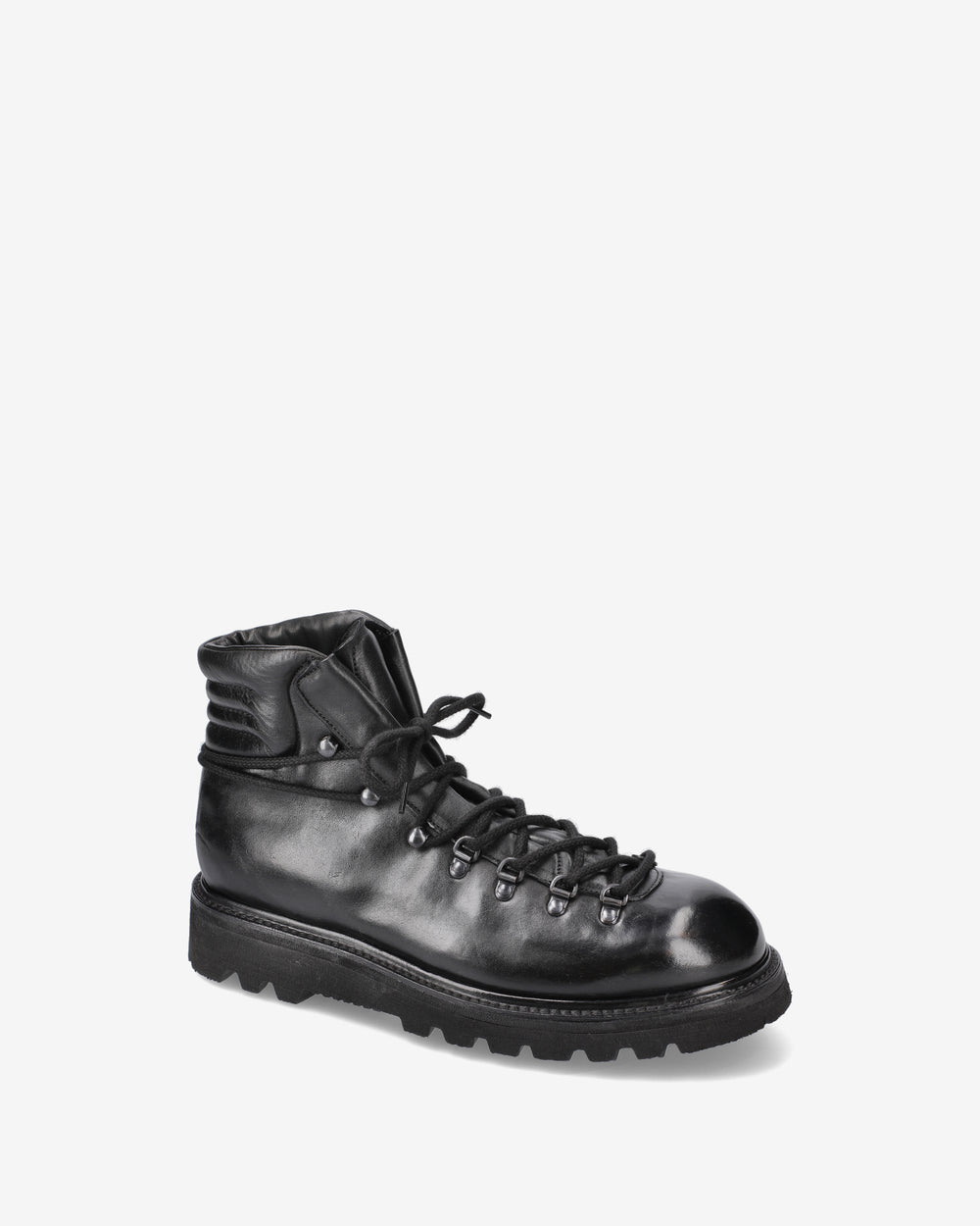 Leather lace-up ankle boots