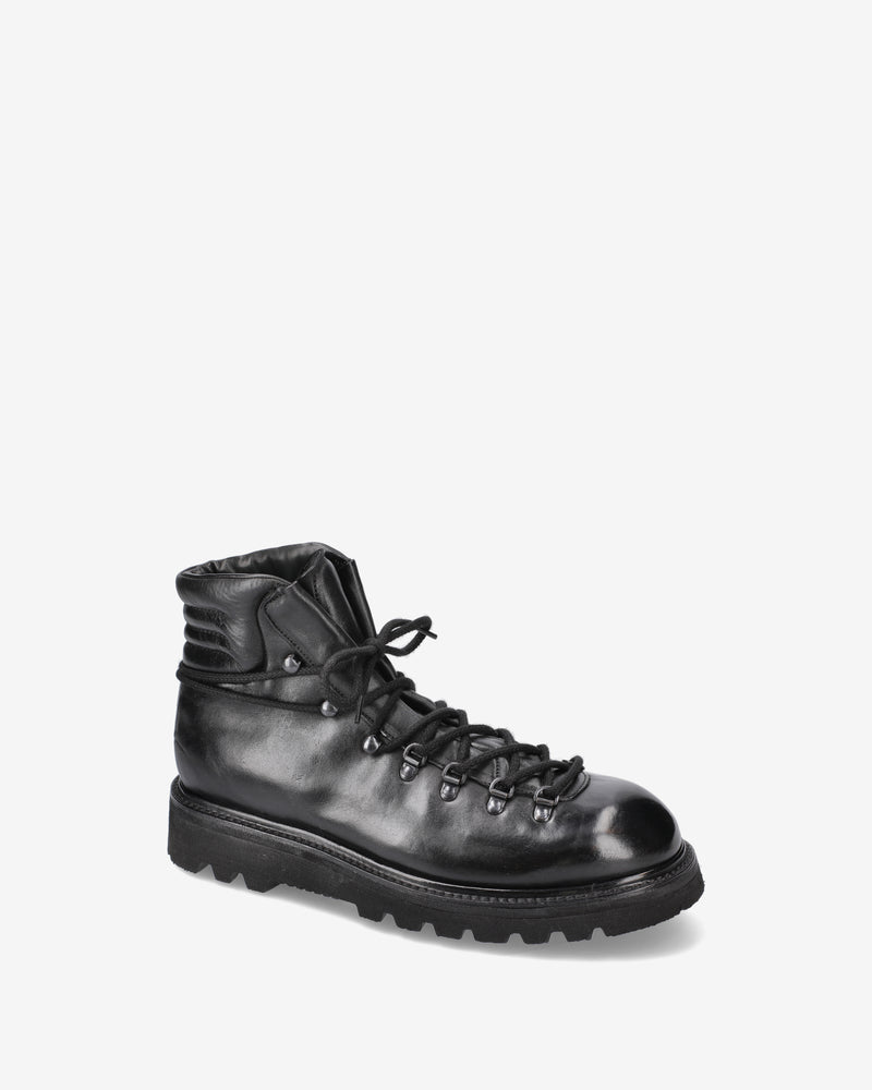 Leather lace-up ankle boots