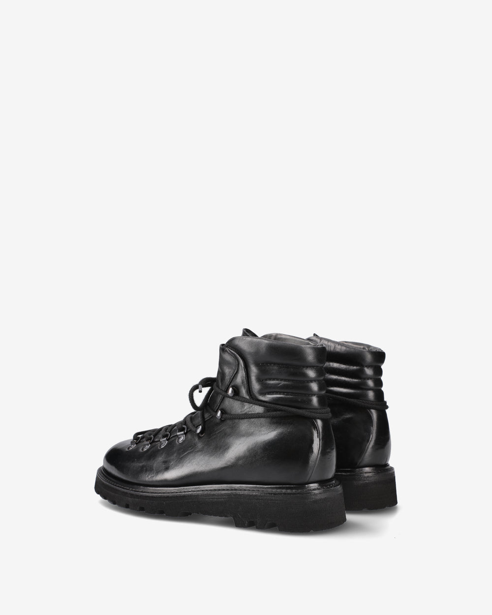 Leather lace-up ankle boots