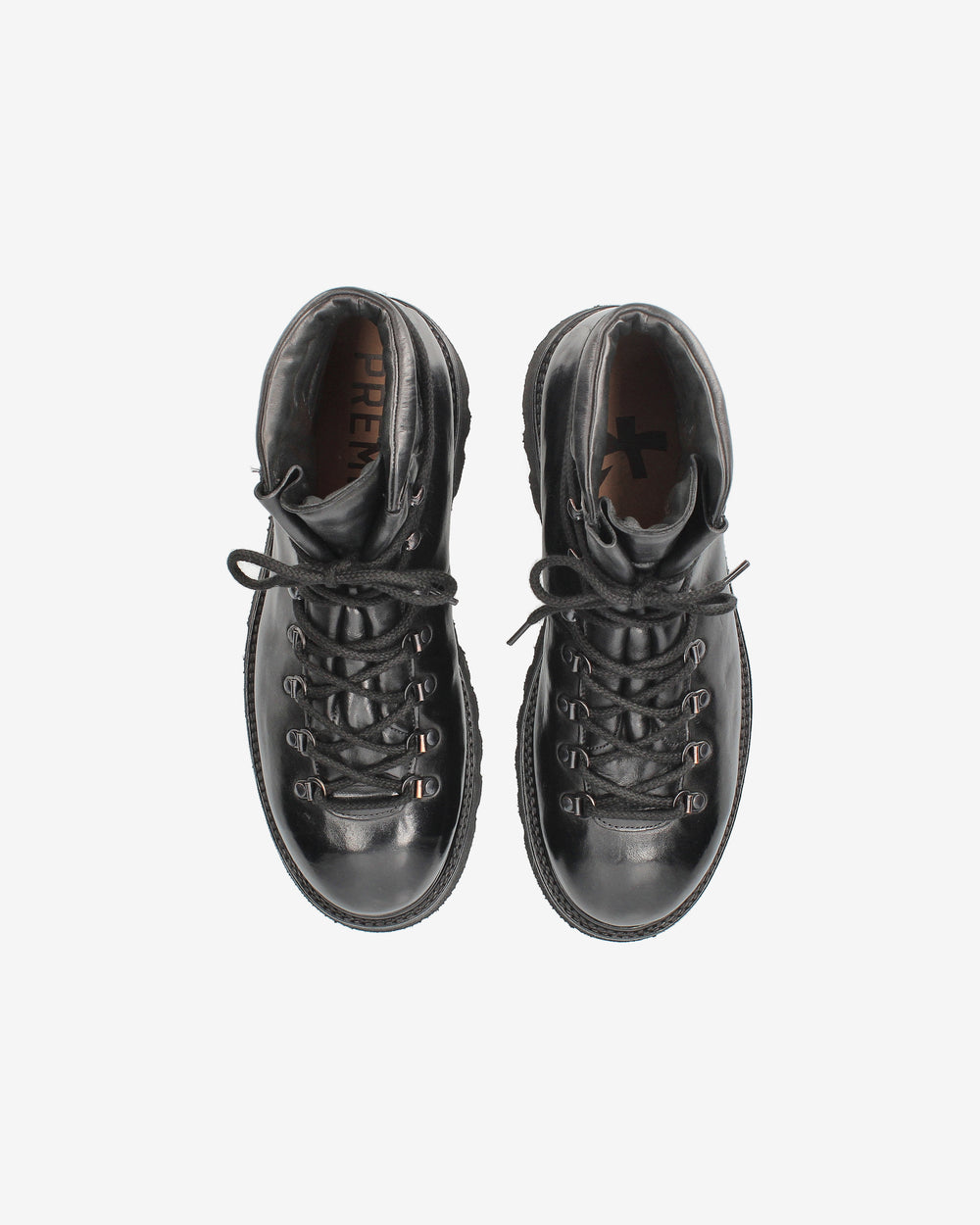 Leather lace-up ankle boots