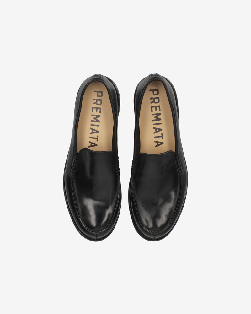 Black Cordovan Penny Loafers