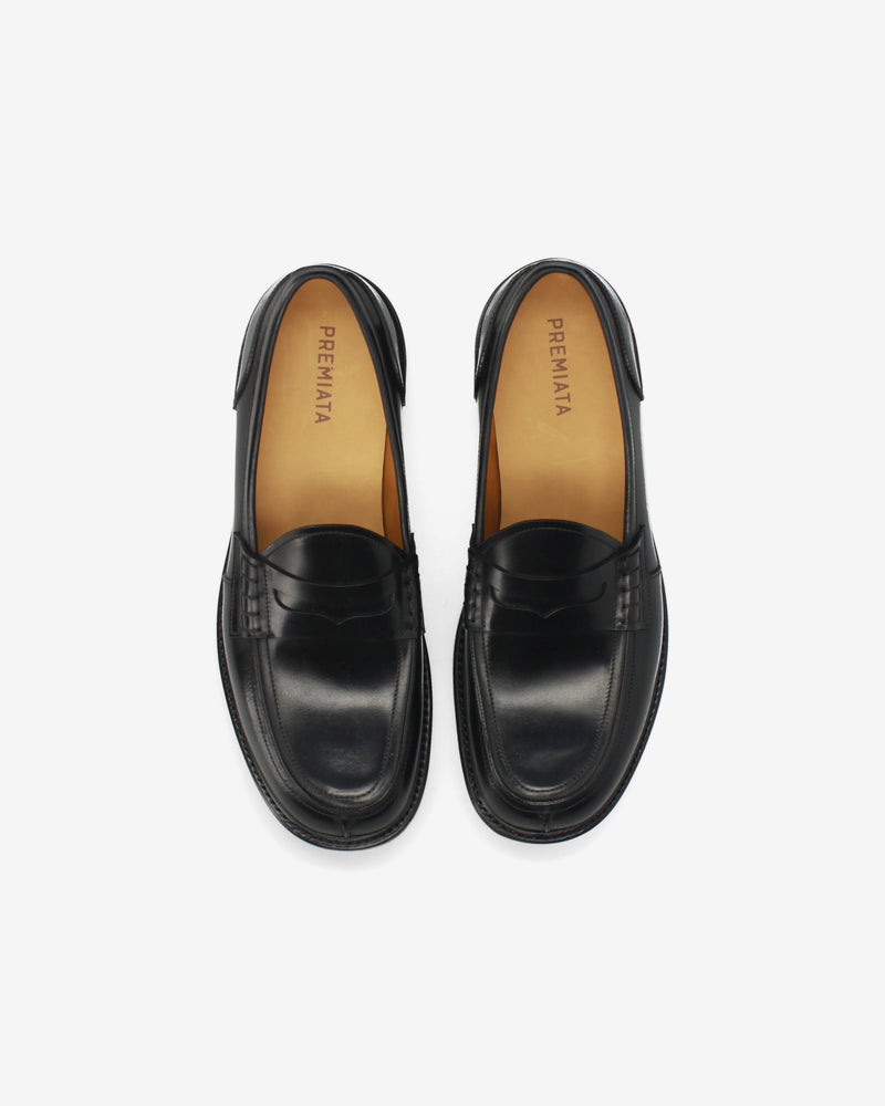 Cordovan penny loafers