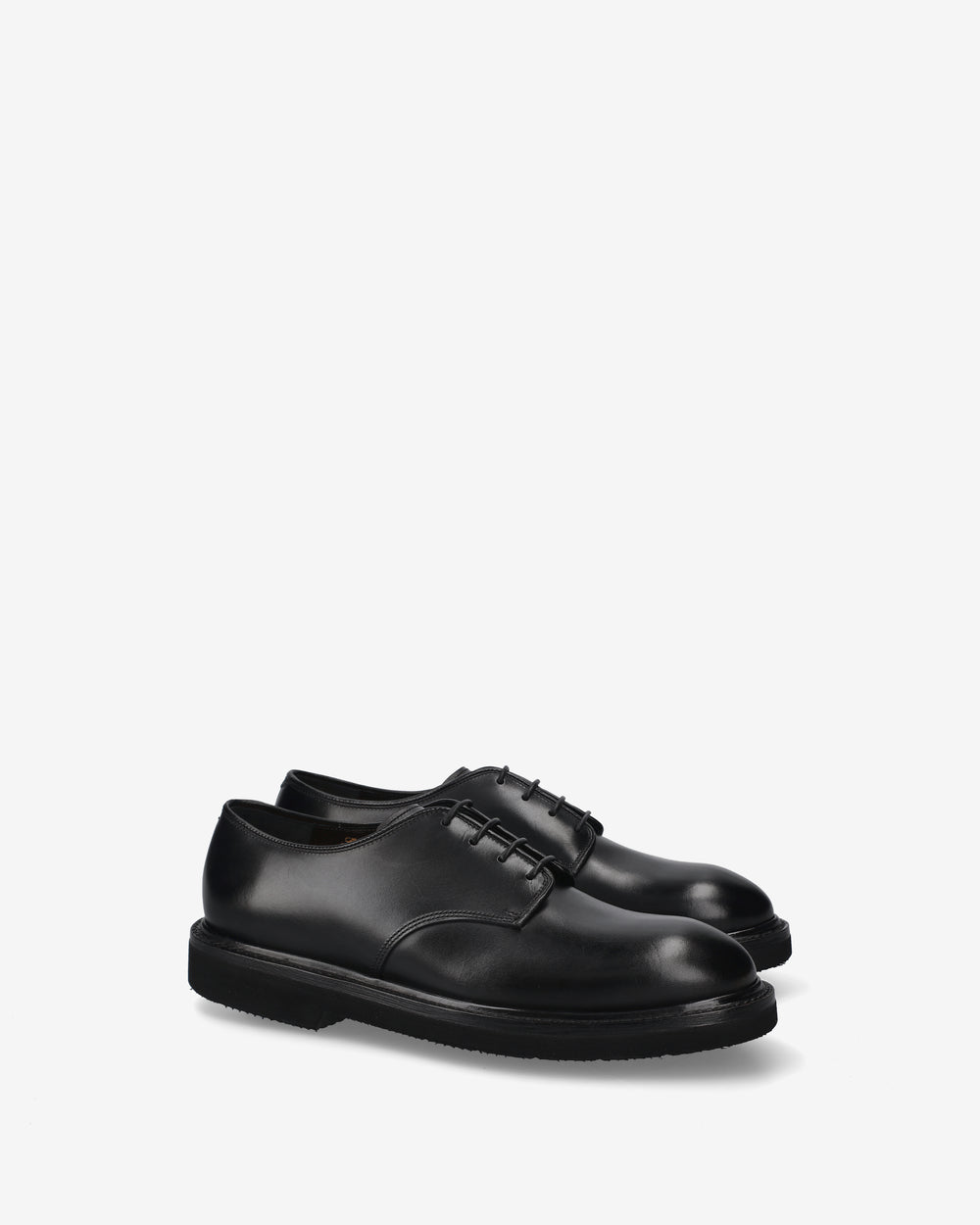 Black Leather Laced Shoes