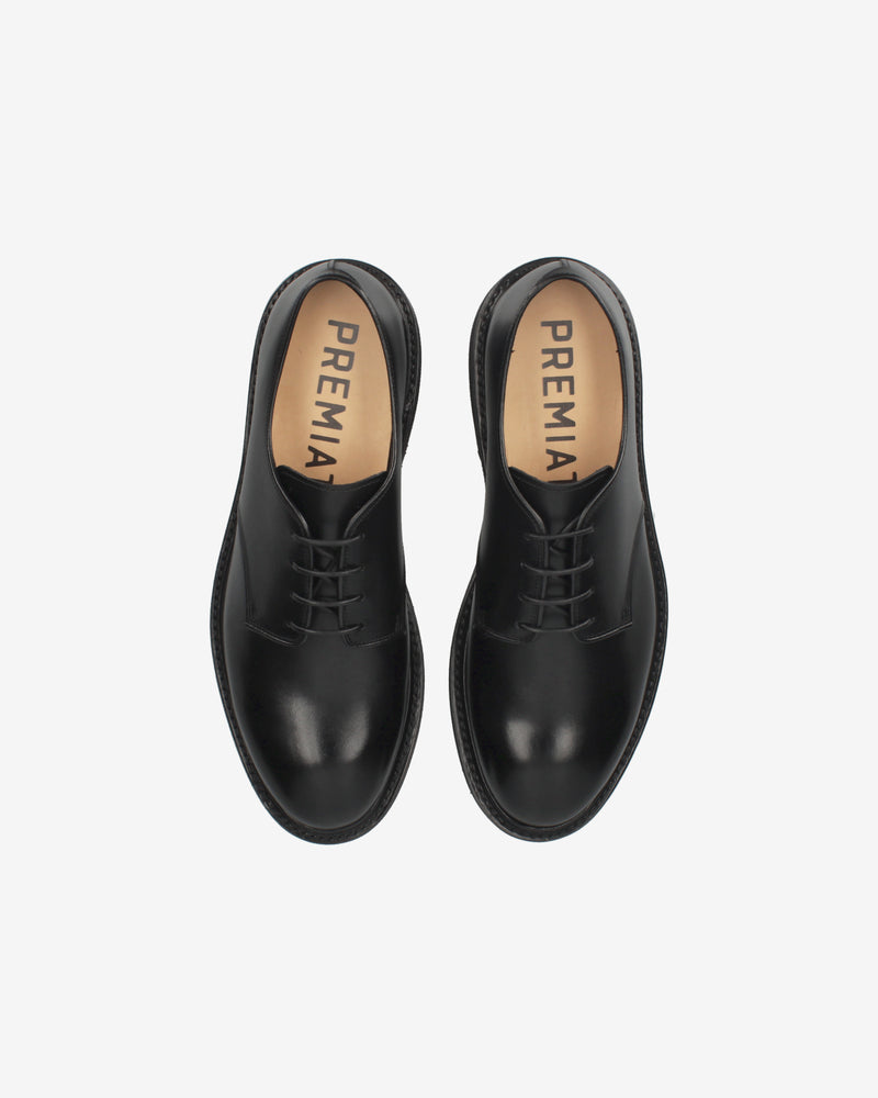 Black Leather Laced Shoes