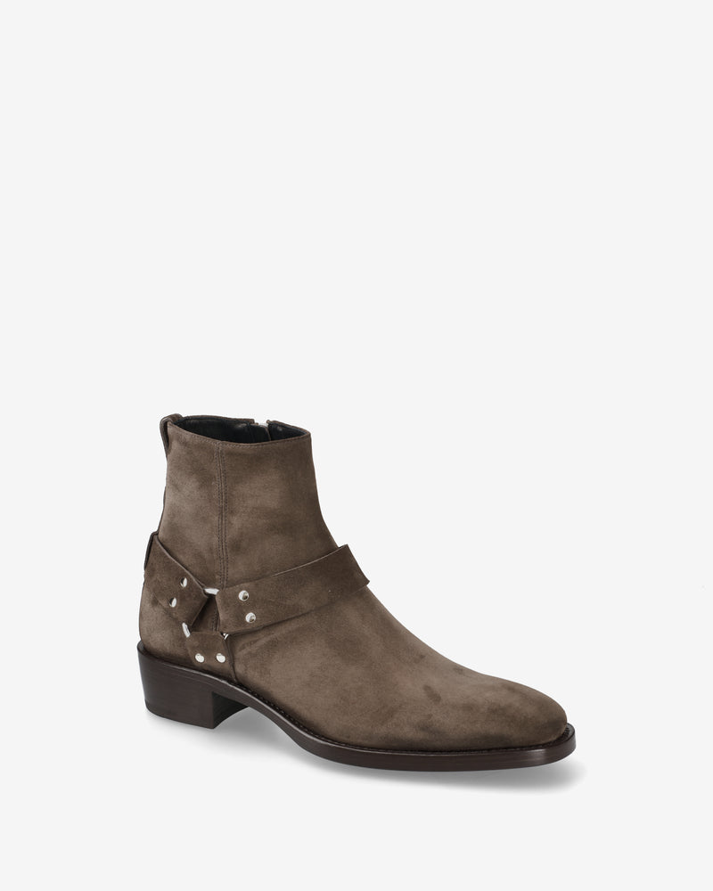Stivali in Pelle Scamosciata Marrone