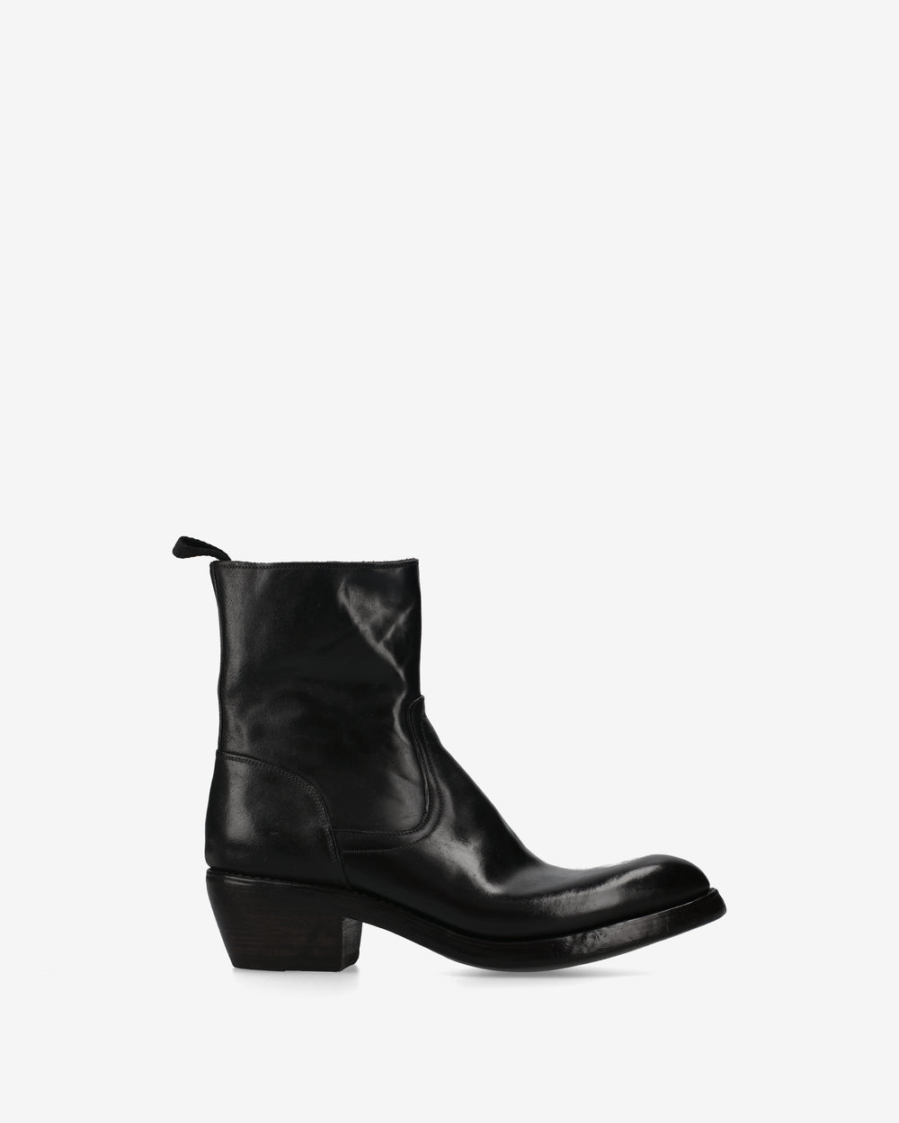 Black Cordovan Texan Ankle Boots