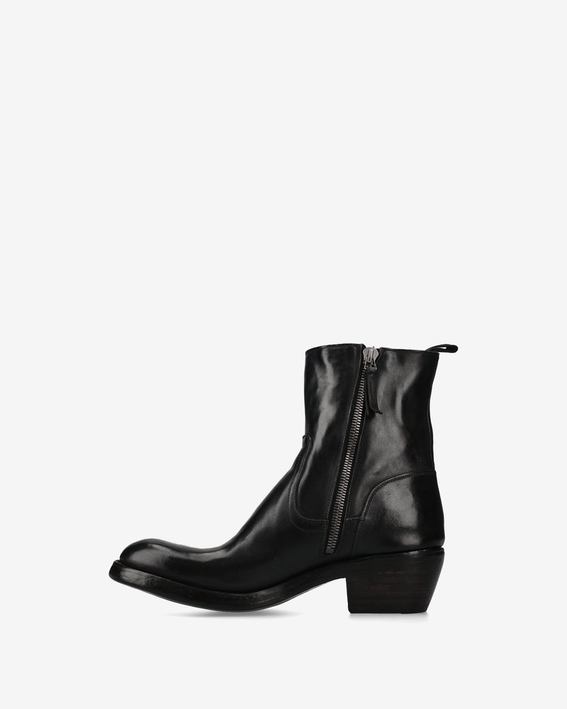 Stivaletto Texano in cordovan nero
