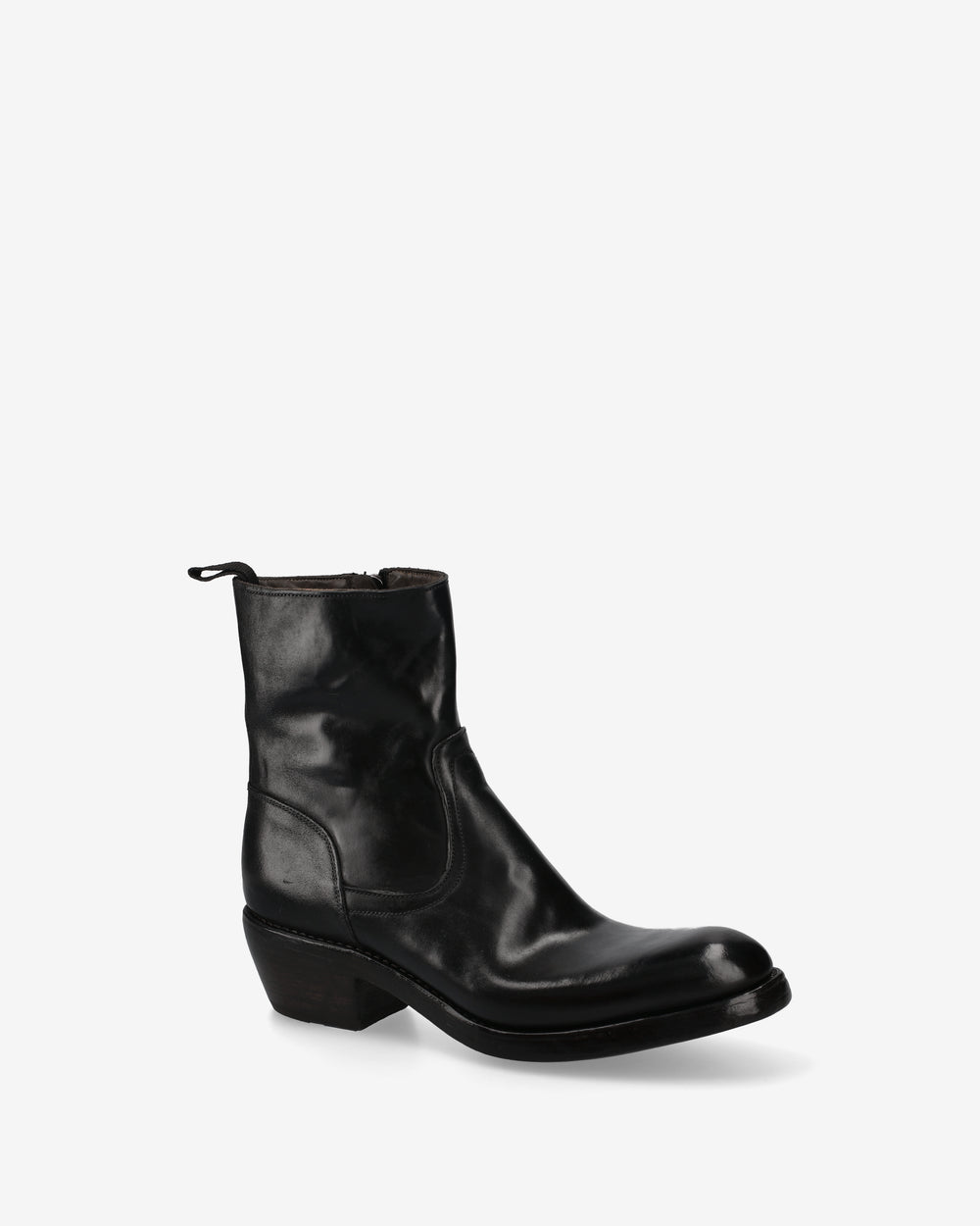 Black Cordovan Texan Ankle Boots