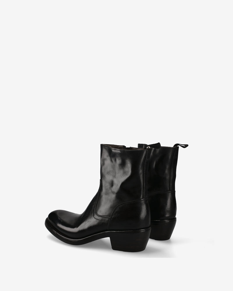 Stivaletto Texano in cordovan nero