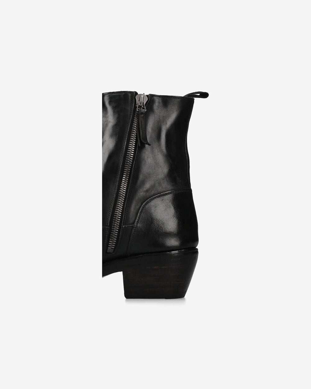 Black Cordovan Texan Ankle Boots