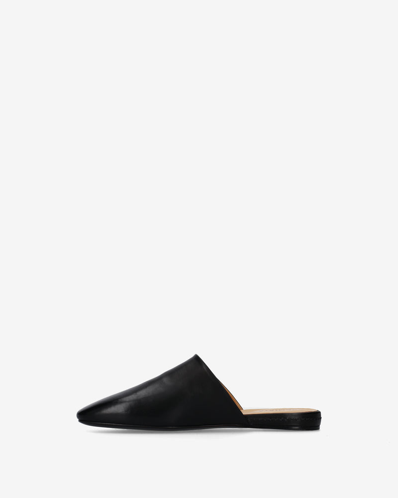 Mules in pelle nera