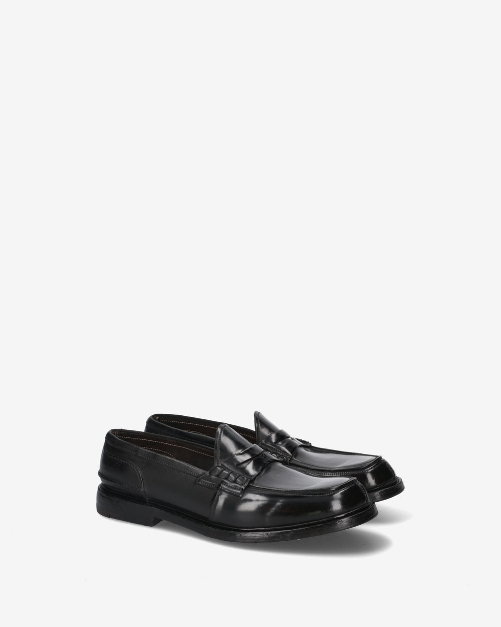 Black King Brass Penny Loafers