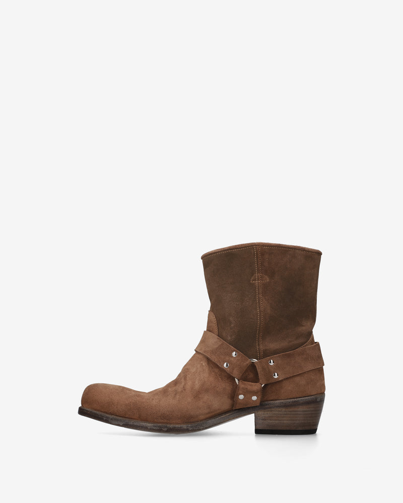 Stivaletto Engineer in camoscio sigaro