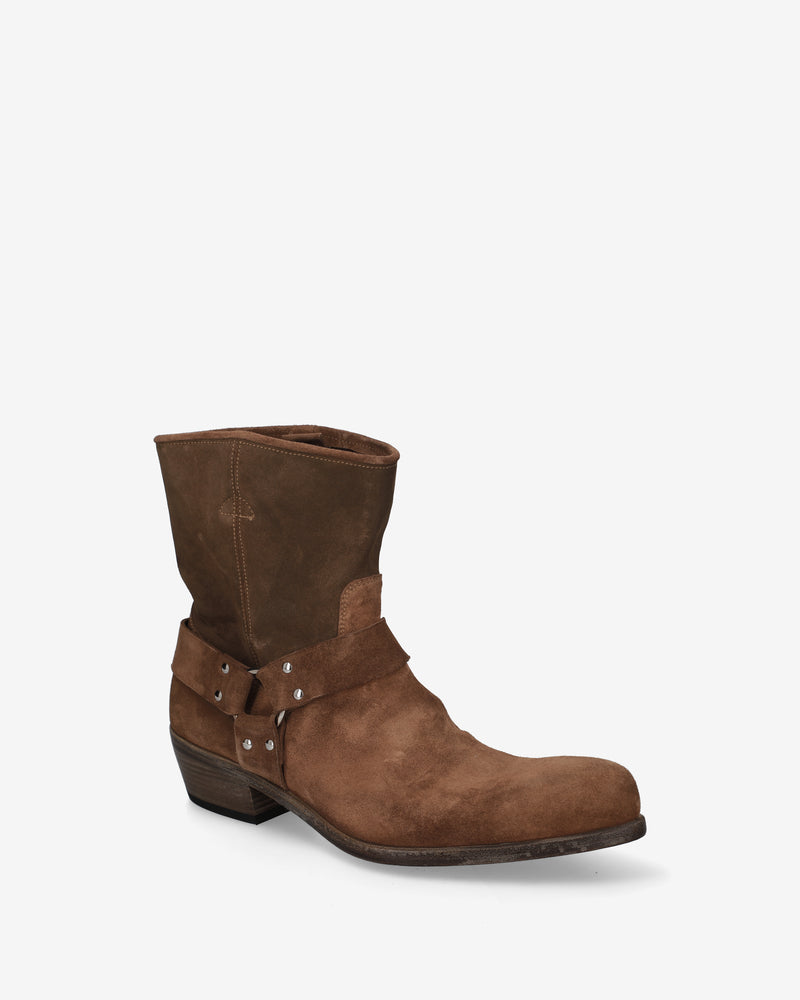 Stivaletto Engineer in camoscio sigaro