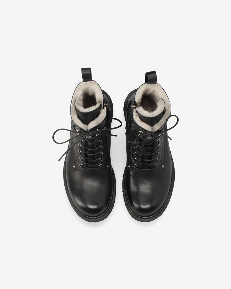 Leather and sheepskin boots