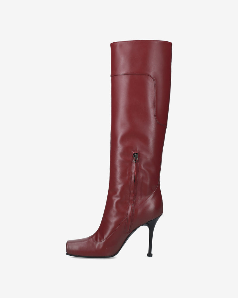 Red Leather Boots