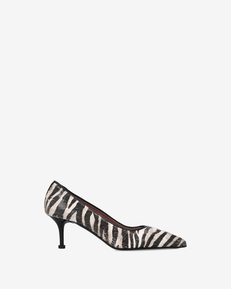 Décolleté in tessuto animalier