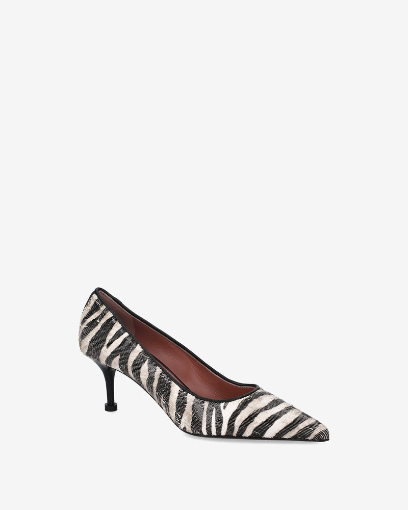 Décolleté in tessuto animalier