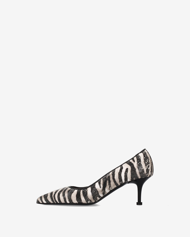 Décolleté in tessuto animalier