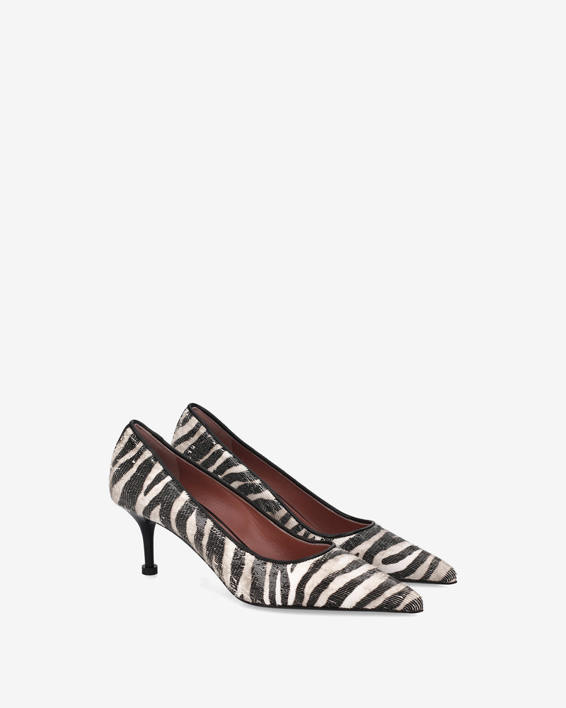 Décolleté in tessuto animalier