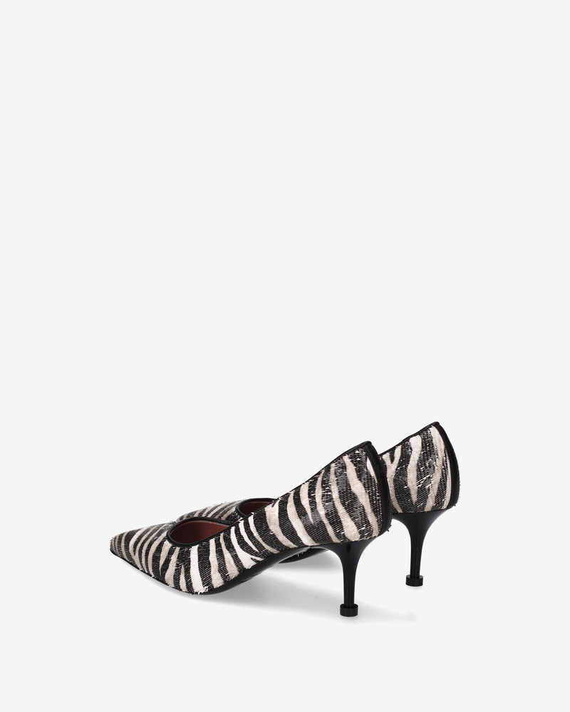 Décolleté in tessuto animalier