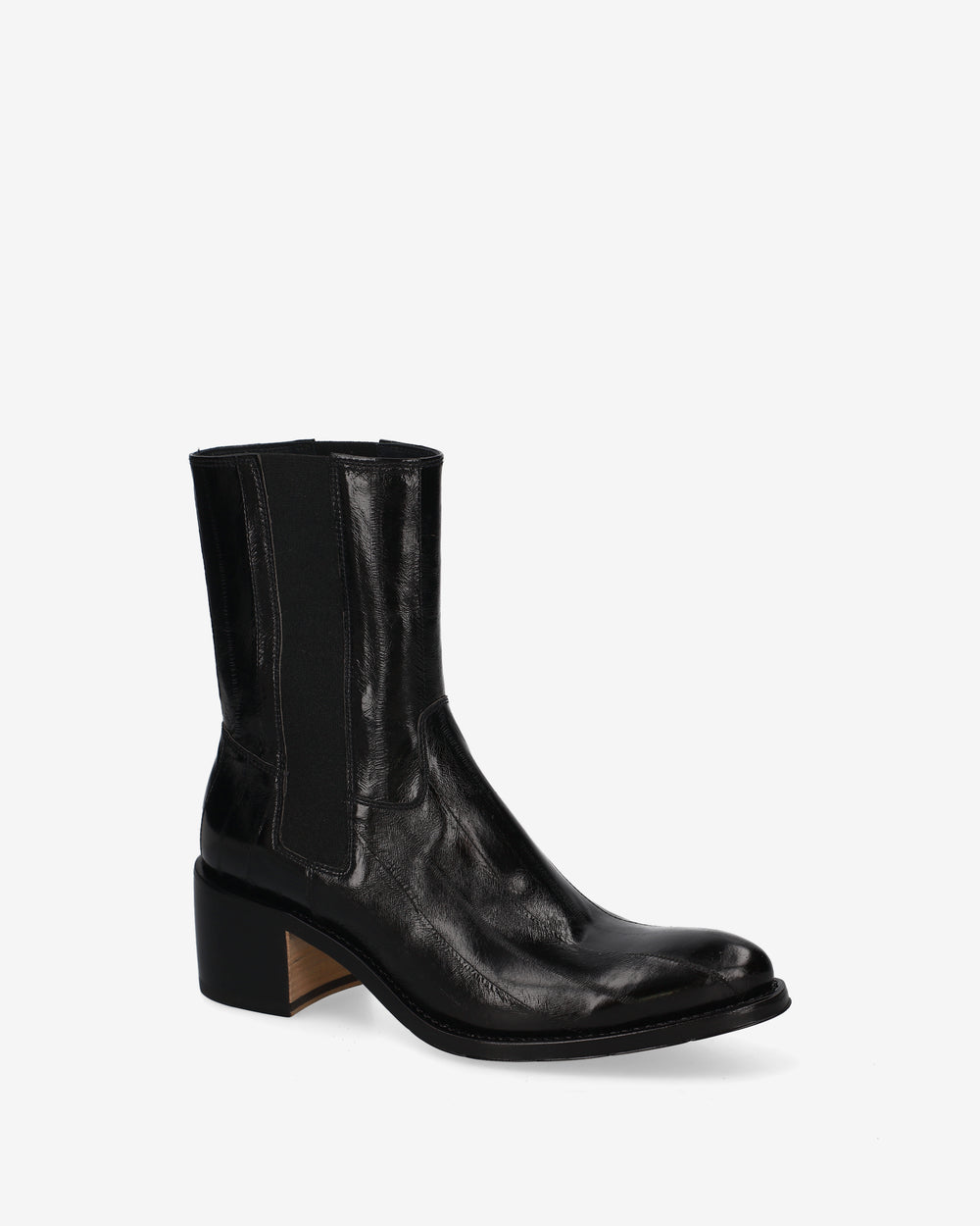 Chelsea Boot in Pelle Eel Nera