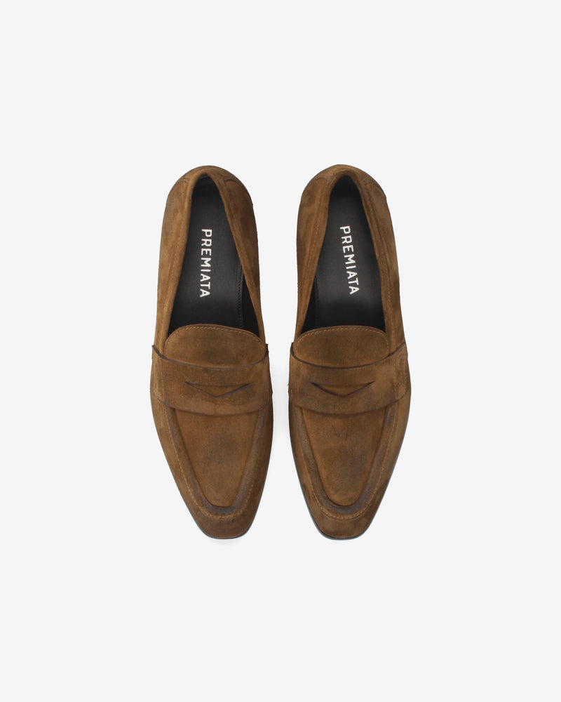 Tobacco Suede Loafers