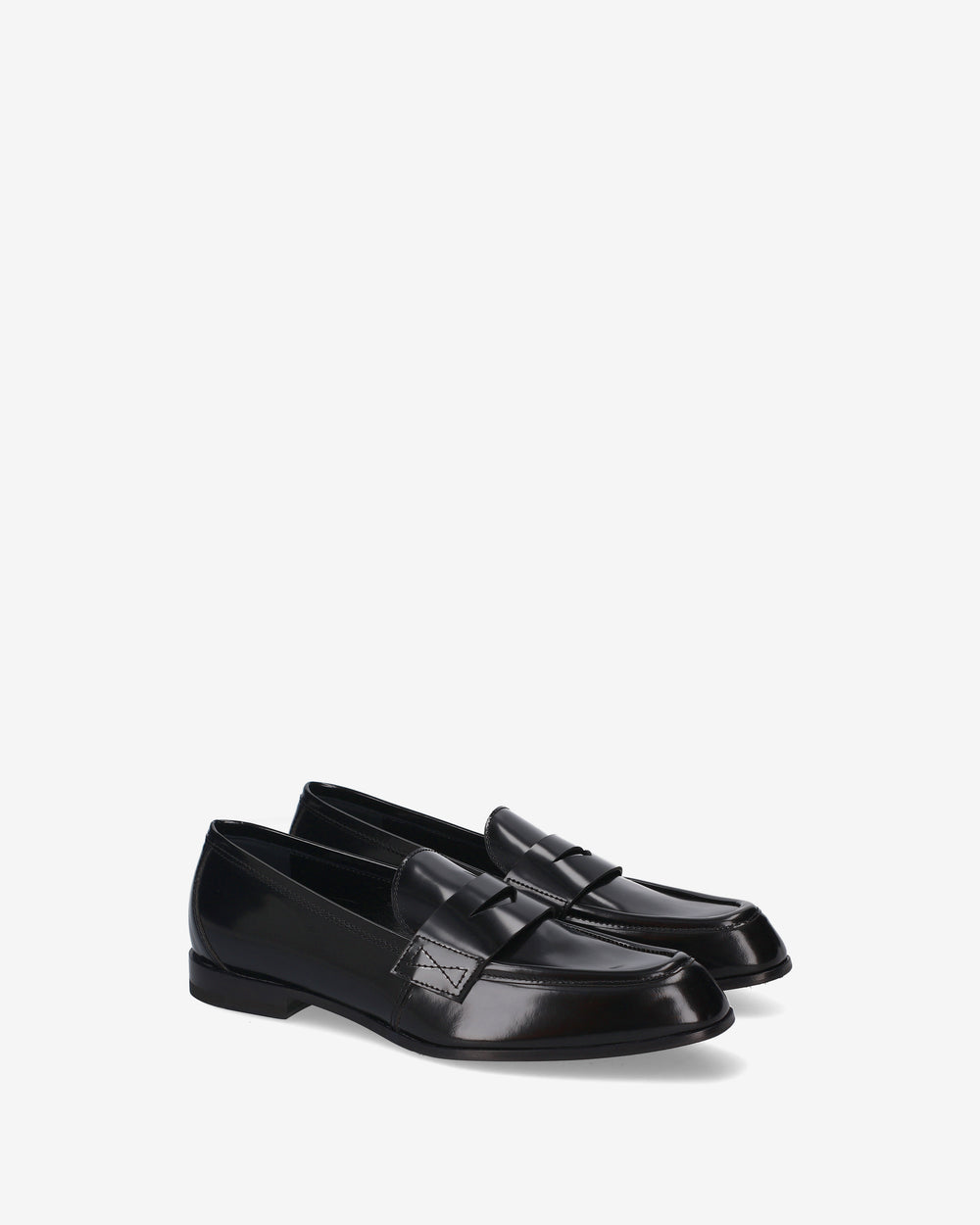 Brushed leather loafers