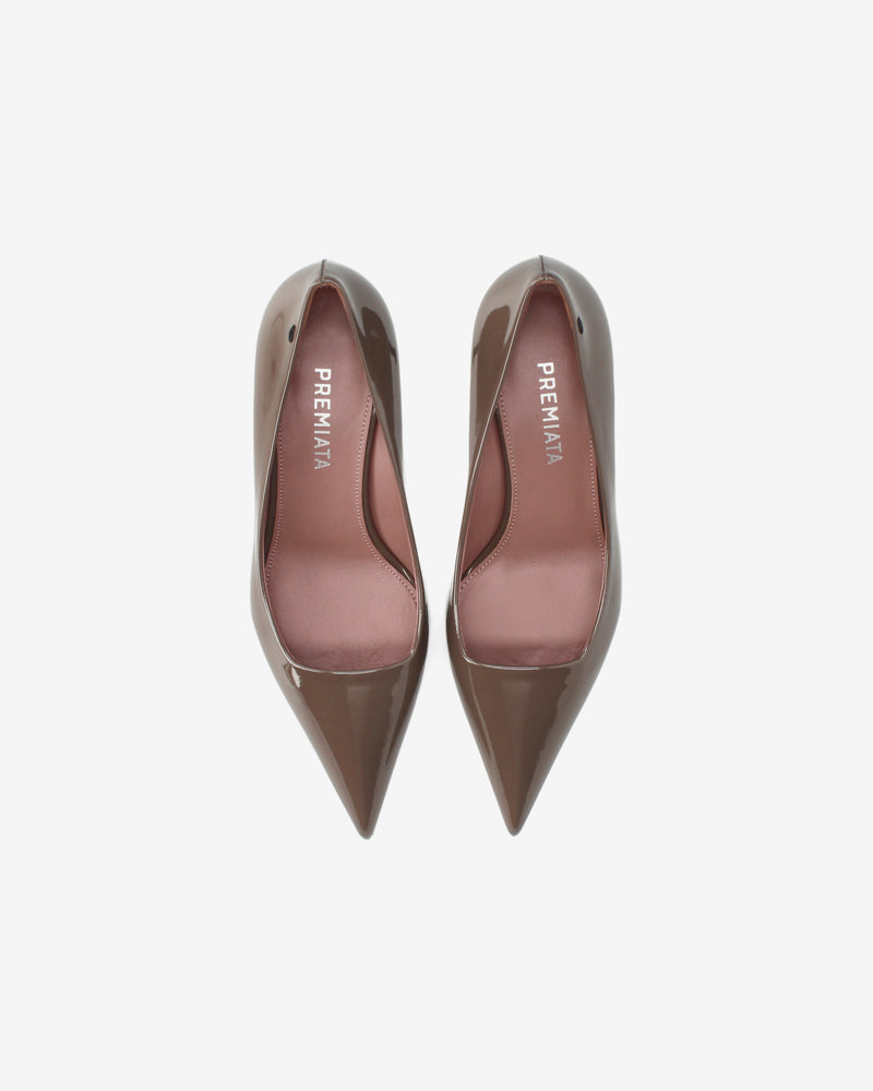 Brown Patent Leather Pumps