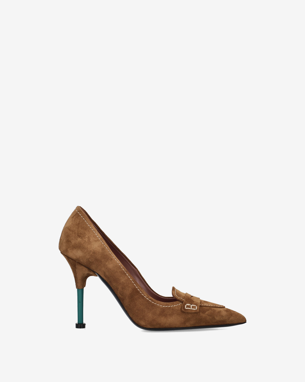 Tobacco-Colored Suede Pumps