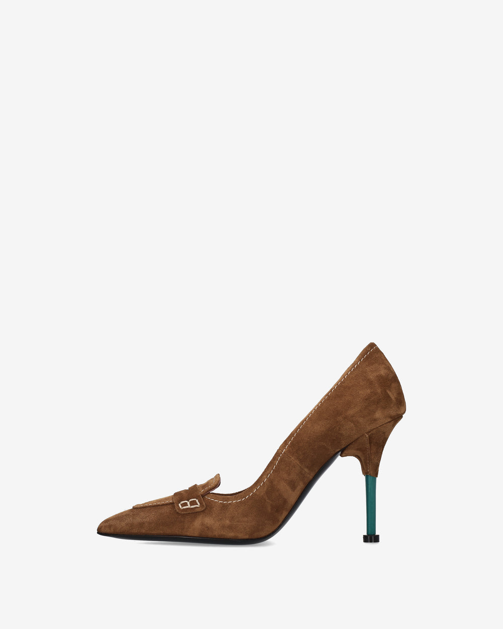 Tobacco-Colored Suede Pumps