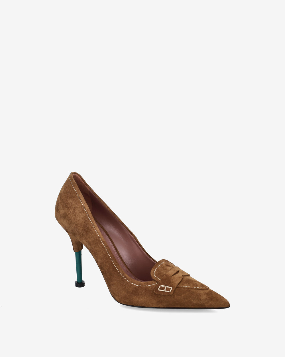 Tobacco-Colored Suede Pumps