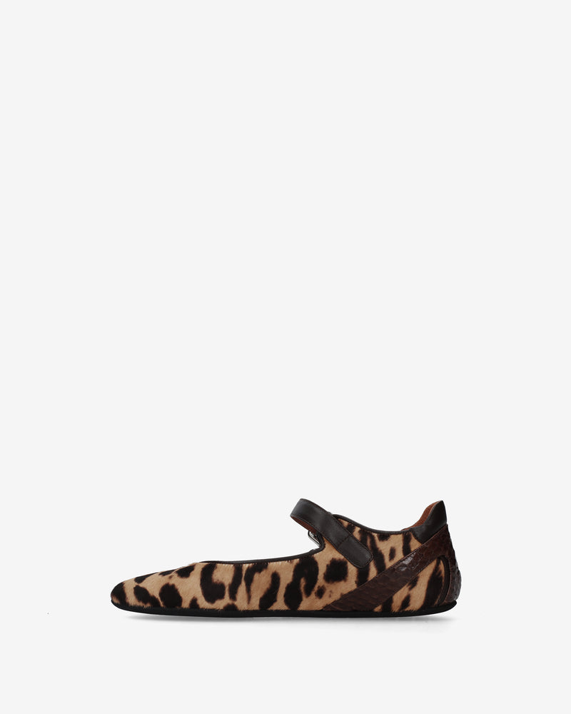 Pony-skin Mary Jane flats with a buckle