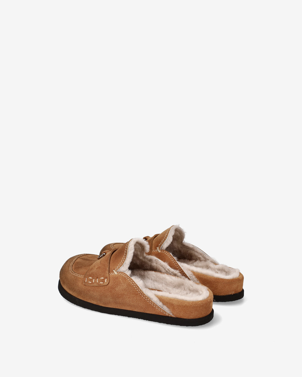 Mules Shearling in Camoscio