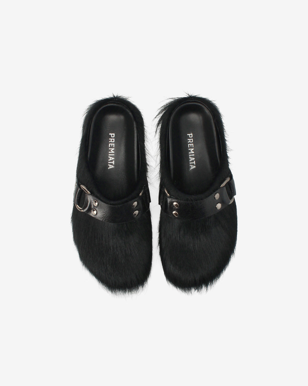 Black Fur Mules
