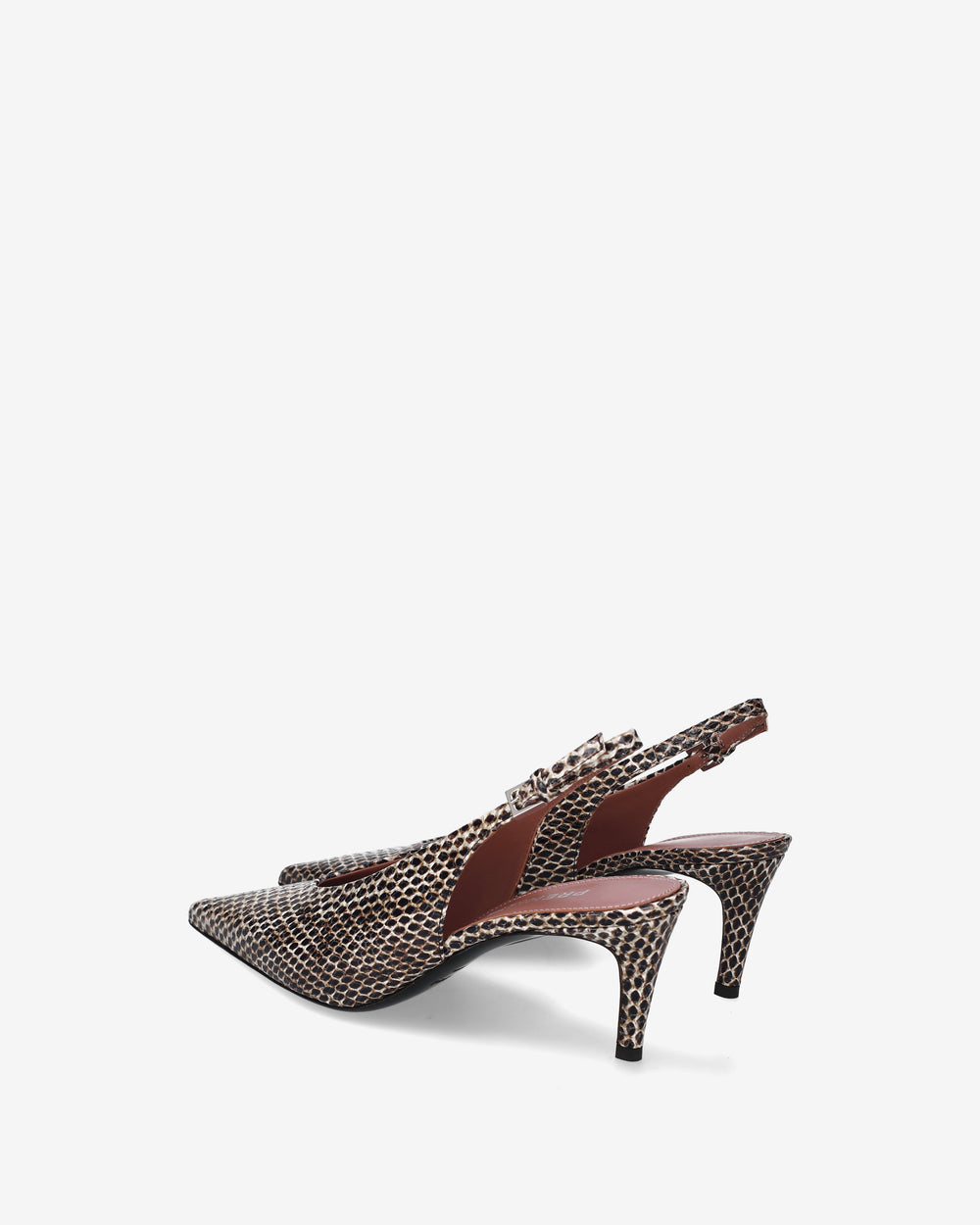 Pythonskin-Print Slingback Pumps