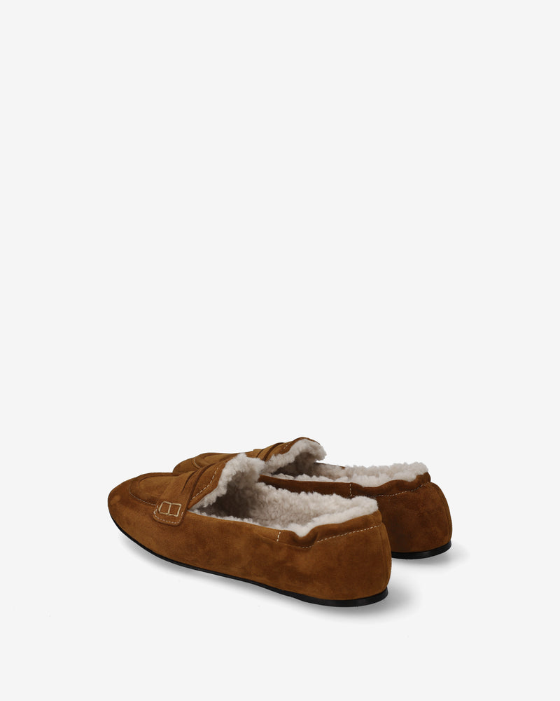 Pocket Suede and Shearling Loafers