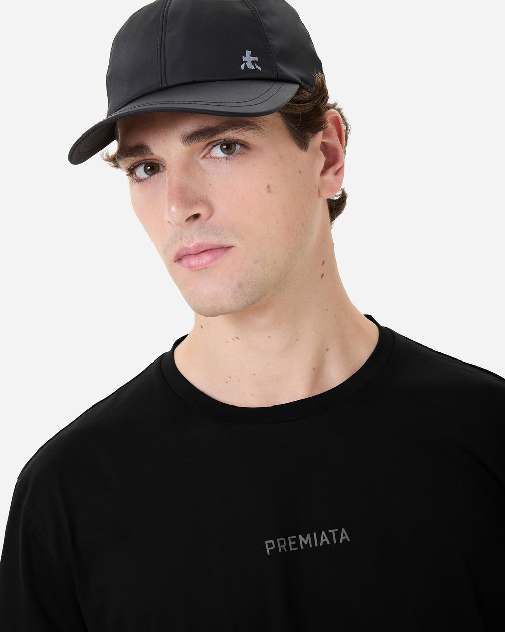 T-shirt nera in jersey