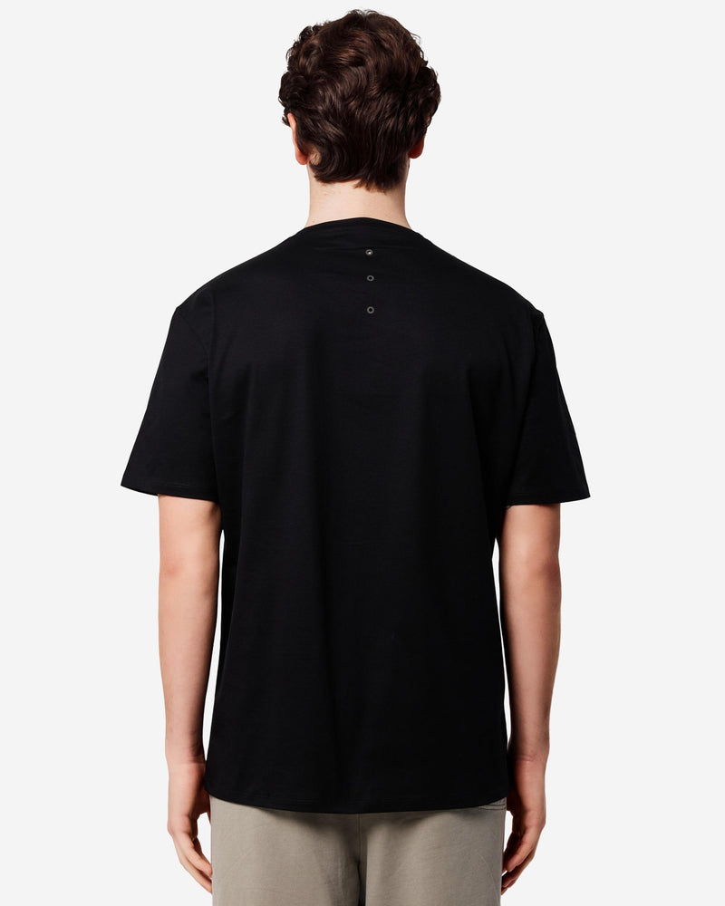 Cotton T-shirt with nylon detail