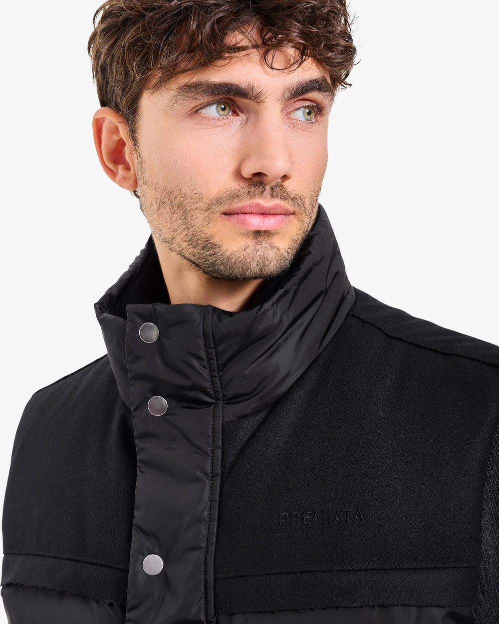 Black Nylon Padded Vest
