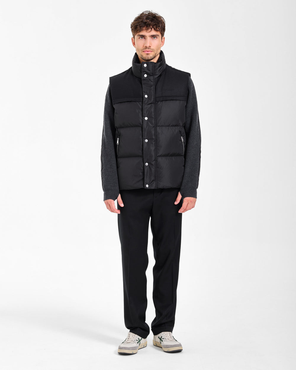 Black Nylon Padded Vest