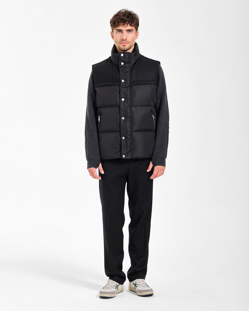 Black Nylon Padded Vest