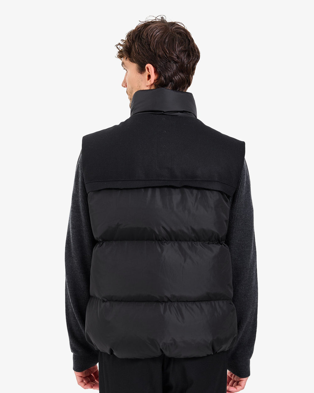 Black Nylon Padded Vest