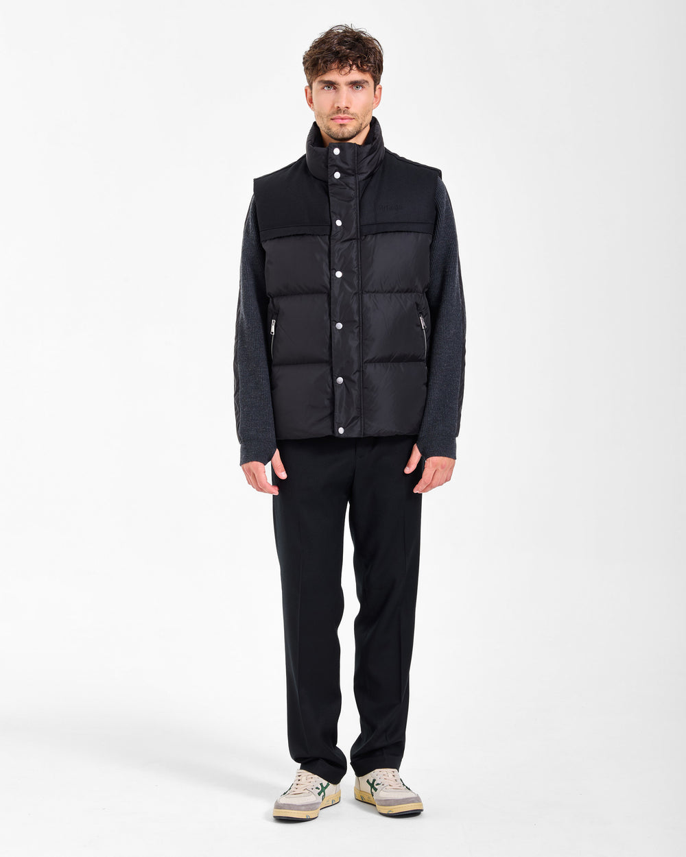 Black Nylon Padded Vest