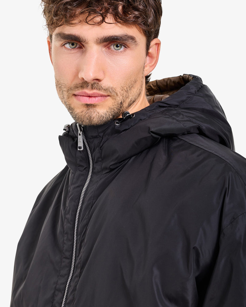 Reversible Hooded Jacket - Black