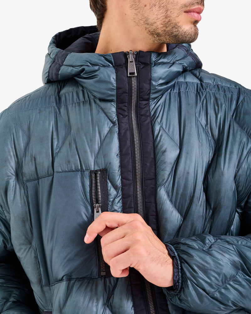 Giacca Reversibile con Cappuccio Blue