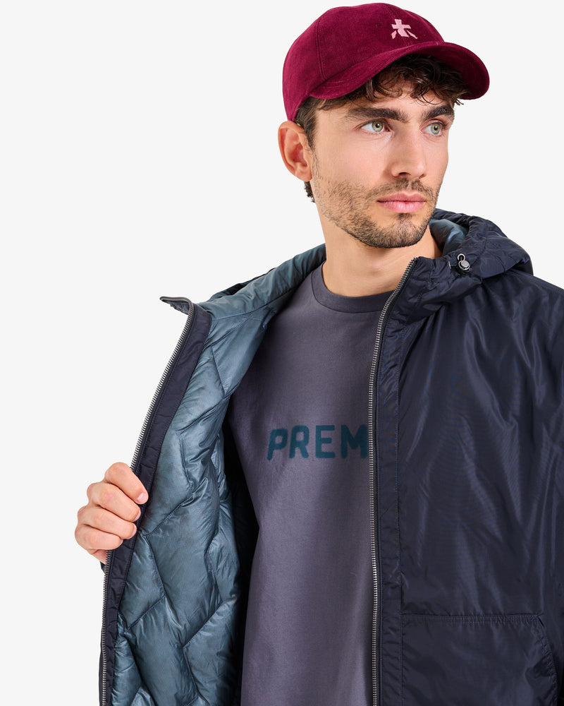 Giacca Reversibile con Cappuccio Blue
