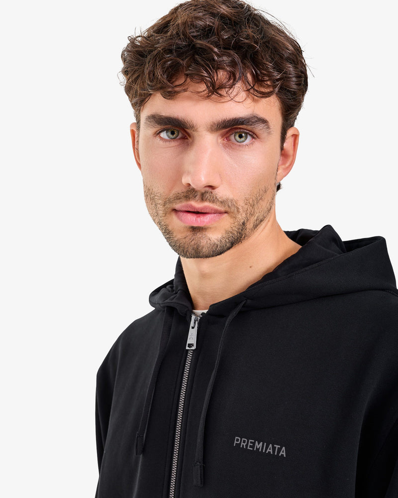 Felpa Zip Hoodie Black